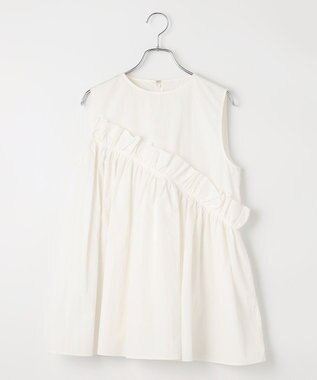 #Newans 【ANSWER for フォトジェニックスタイル】ダイアゴナルティアードブラウス ホワイト系