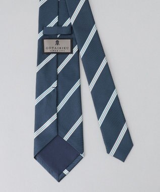 GOTAIRIKU GOTAIRIKU別注【日本製】シルク ネクタイ_ストライプ サックスブルー系1