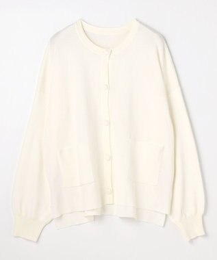 ANY スウェットライクニットカーディガン エクリュ