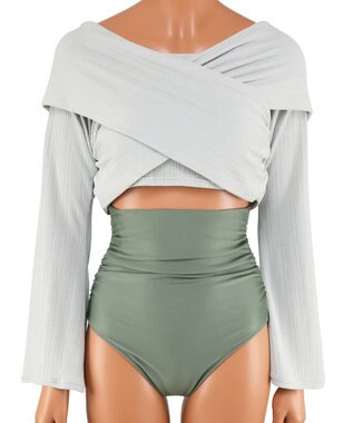 San-ai Resort（三愛水着楽園） 【SALE】トップス付き3点セット水着　9M　【San-ai Resort（サンアイリゾート）】 グリーン