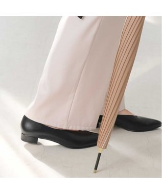 Pointer 日本製 本革 生活防水機能付きVカットパンプス ブラック