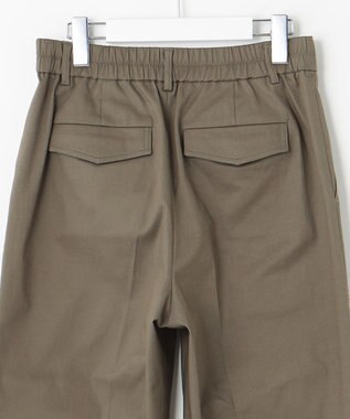 UNFILO 【洗える/ストレッチ】ライトコットン ベイカーパンツ カーキ