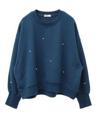 earth music&ecology パールプルオーバー Blue Green