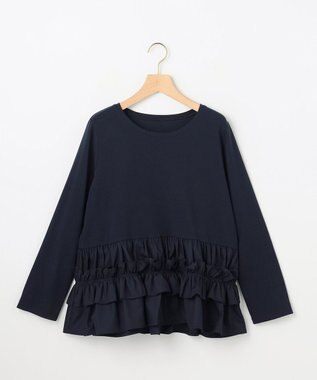 組曲 L 【先行予約】フリルシャツコンビ ロングTシャツ