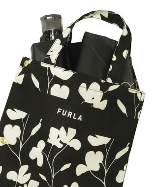 MOONBAT 【折りたたみ傘袋】フルラ（FURLA）カメリア　防水 ブラック