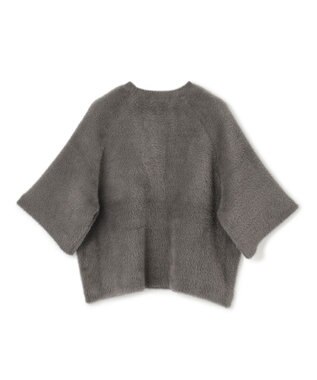 UNFILO L ナイロンシャギー  ハーフスリーブ プルオーバー チャコール