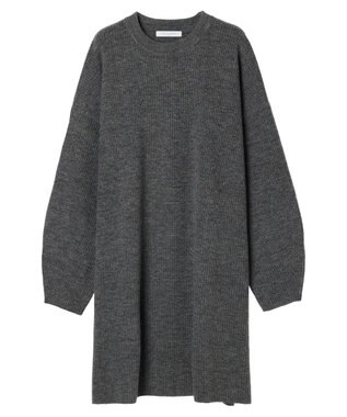 Green Parks リブニットミニワンピース Gray Mixture