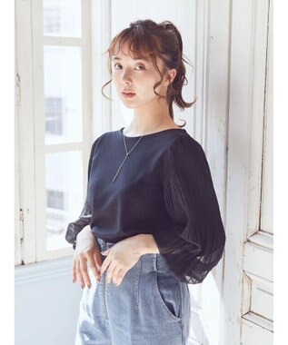 earth music&ecology マジョリカプリーツプルオーバー Black