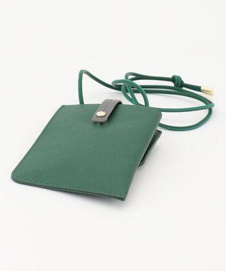 J.PRESS LADIES 【WEB限定カラーあり・セットアイテム】コインケース付き スマホ ポシェット グリーン系