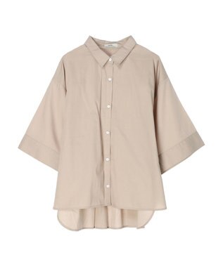 earth music&ecology ワイドスリーブ半袖シャツ Beige