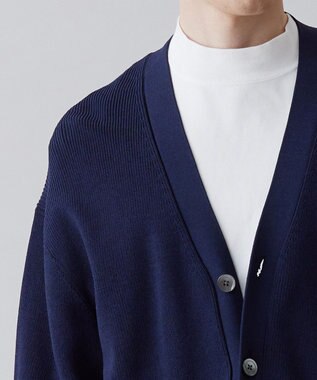 UNFILO MENS イージーケア ニットカーディガン [23年春夏商品] ネイビー