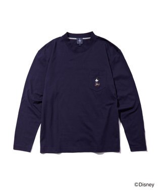 J.PRESS MEN 【DISNEY COLLECTION】【UNISEX】ワンポイントロングスリーブ Tシャツ / ミッキーマウス