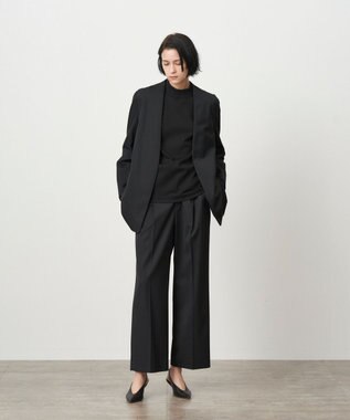 ATON COMPACT WOOL | ストレートパンツ ブラック系