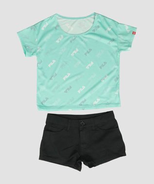 OP／FILA 【FILA】Ｔシャツ付きセパレート4点セット水着 サックス