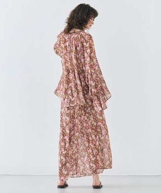 BEIGE， 【洗える】BORONIA / フラワーシフォンロングスカート Pink Print