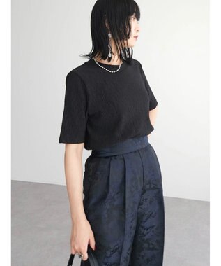 Green Parks BEST PRICE  ５分袖プリーツ加工プルオーバー Black