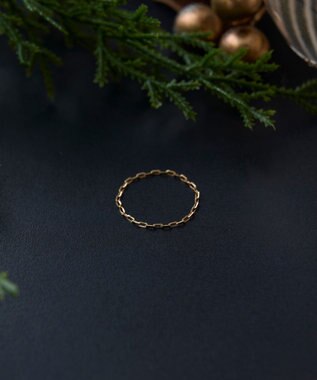 Phoebe 【K10】ブライトネスチェーンリング　ゴールド 3号/7号/11号/13号　BOX付き