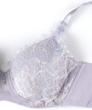 WACOAL ブラジャー 【ハグするブラ】 体温を感知してカラダになじむ 脇高設計 小さく見せる Hカップまで対応 大きいサイズ レディース フルカップ BXB318 /ワコール グレー