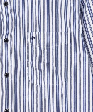 JOSEPH ABBOUD 【オーガニックコットン】オーガニックコードストライプ シャツ サックスブルー系1