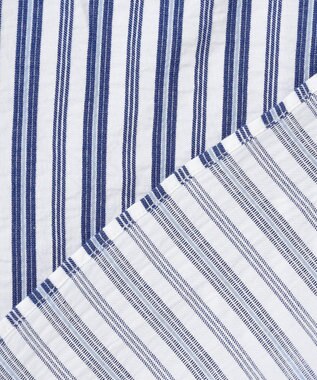 JOSEPH ABBOUD 【オーガニックコットン】オーガニックコードストライプ シャツ サックスブルー系1