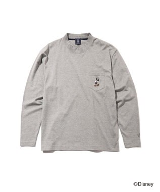 J.PRESS MEN 【DISNEY COLLECTION】【UNISEX】ワンポイントロングスリーブ Tシャツ / ミッキーマウス