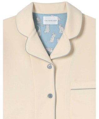 une nana cool 【綿混】ハイゲージダブルエアー 長袖開襟パジャマ MADE WITH LIBERTY FABRIC