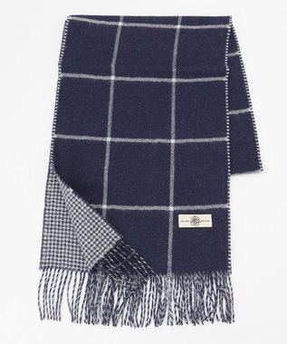 J.PRESS MEN アルパカウール チェックストール ネイビー系4