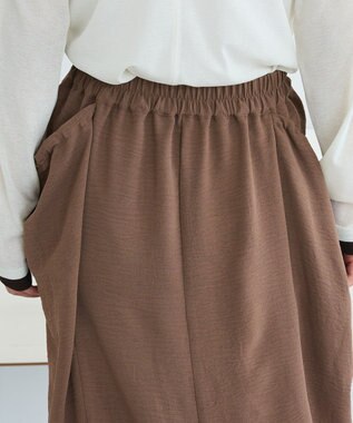 CRAFT STANDARD BOUTIQUE ドレープポケットデザインスカート Brown