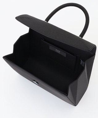 自由区 FORMAL 【日本製】編み手コード刺繍 ハンドバッグ ブラック系