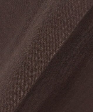 23区 【エステータ】チンツリネン ストレート ワイドパンツ ダークブラウン系