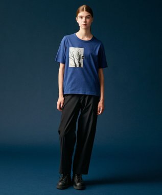 JOSEPH ABBOUD MOUNTAIN 【秋カラー/JAPANファブリック/吸水速乾】プレーティング天竺  アウトドアフォト Tシャツ ネイビー系