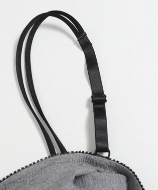 WEGO 【ブラトップ＆ショーツセット】Liliane　Ciel　ロゴテープ グレー