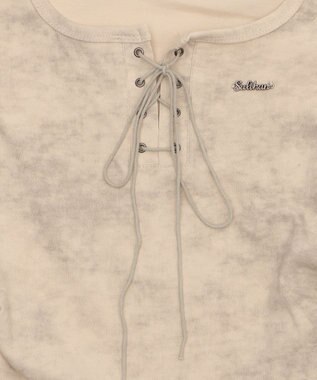 WEGO ブローチ付きレースアップT ベージュ