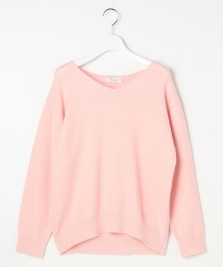 Feroux Vネックニットプルオーバー ピンク系