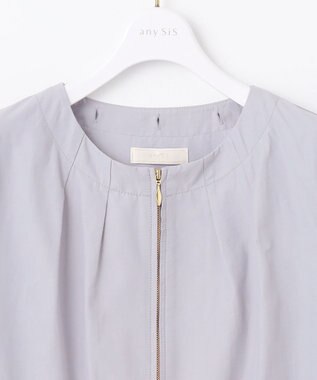 ANY SIS S 【撥水/花粉対策】2WAYフーディー ブルゾン アイスブルー