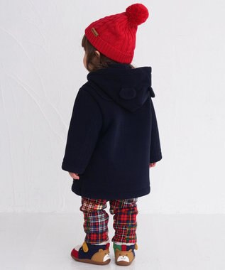 MIKI HOUSE HOT BISCUITS 【80-120cm】 フリースボンディング ダッフルコート 紺
