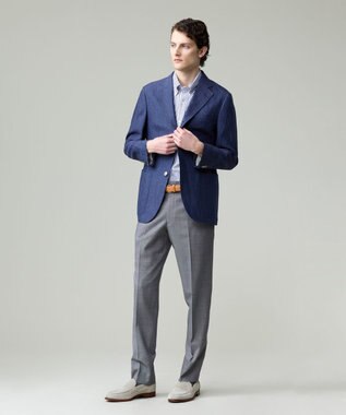 J.PRESS MEN 【WEB・一部店舗限定】リネンキャンブリック ジャケット ネイビー系