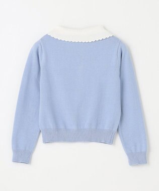 組曲 KIDS 【150-160㎝】リボンカラー カーディガン サックスブルー系