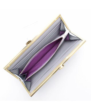 A.D.M.J. 【牛革】セブンティリリィ/ガマグチウォレット ネイビーブルー