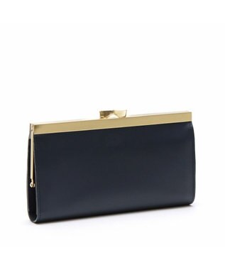 A.D.M.J. 【牛革】セブンティリリィ/ガマグチウォレット ネイビーブルー