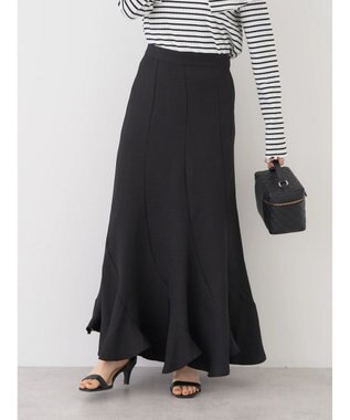 earth music&ecology エアリーエスカルゴスカート Black