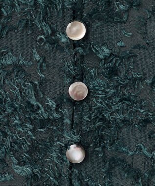 23区 L 【洗える】シアーカットジャカード ブラウス パイングリーン系