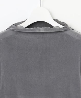 Feroux 【洗える】ベロア ハイネックトップス ライトグレー系