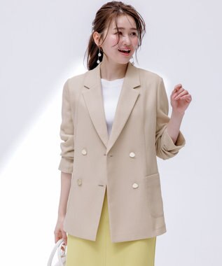 ANY SIS 【吸水速乾・洗える】シアーメッシュ ジャケット ライトベージュ