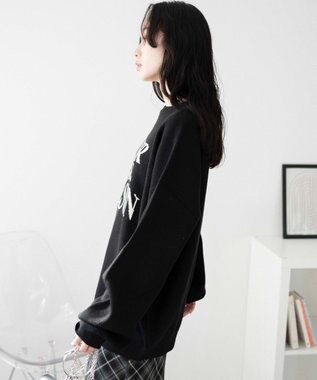 WEGO ウェーブロゴジャガードニットプルオーバー ブラック