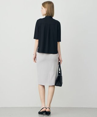 ICB 【先行予約】 スパンプラチナムジョーゼット ナロータイカットソー ブラック