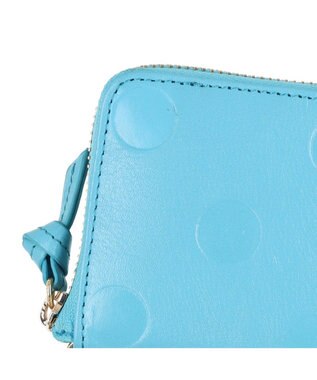 UNBILLION ペルケ perche / ドット型押しパームフィットストラップウォレット ブルー