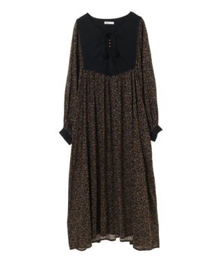 CRAFT STANDARD BOUTIQUE レーヨンキルト切替ワンピース Flower