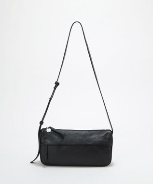 TOPKAPI 【Breath TOPKAPI】SUPPLE サプル シボレザー スワローマチ ワイド ショルダーバッグ ブラック