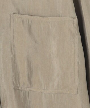 BEIGE， GENTIAN / スタンドカラーシャツ Khaki